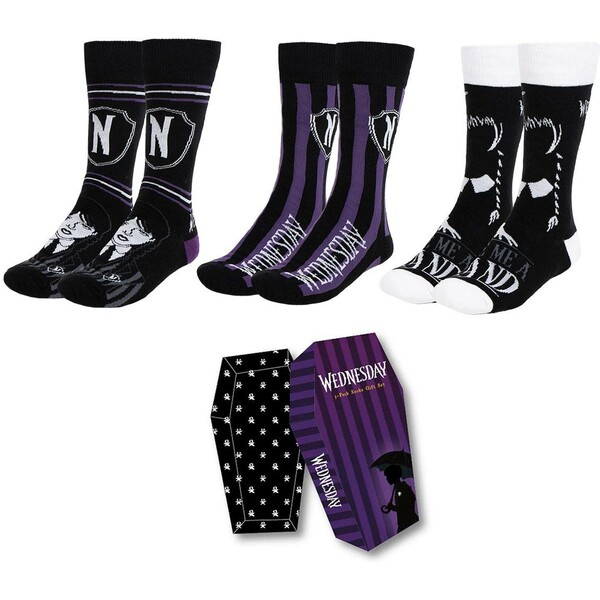 Wednesday ponožky 3 Pack Vícebarevná