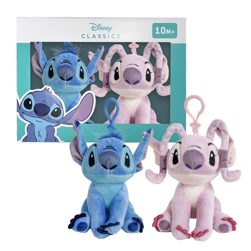 Sada plyšových klipů DISNEY STITCH/ANGEL 2 ks