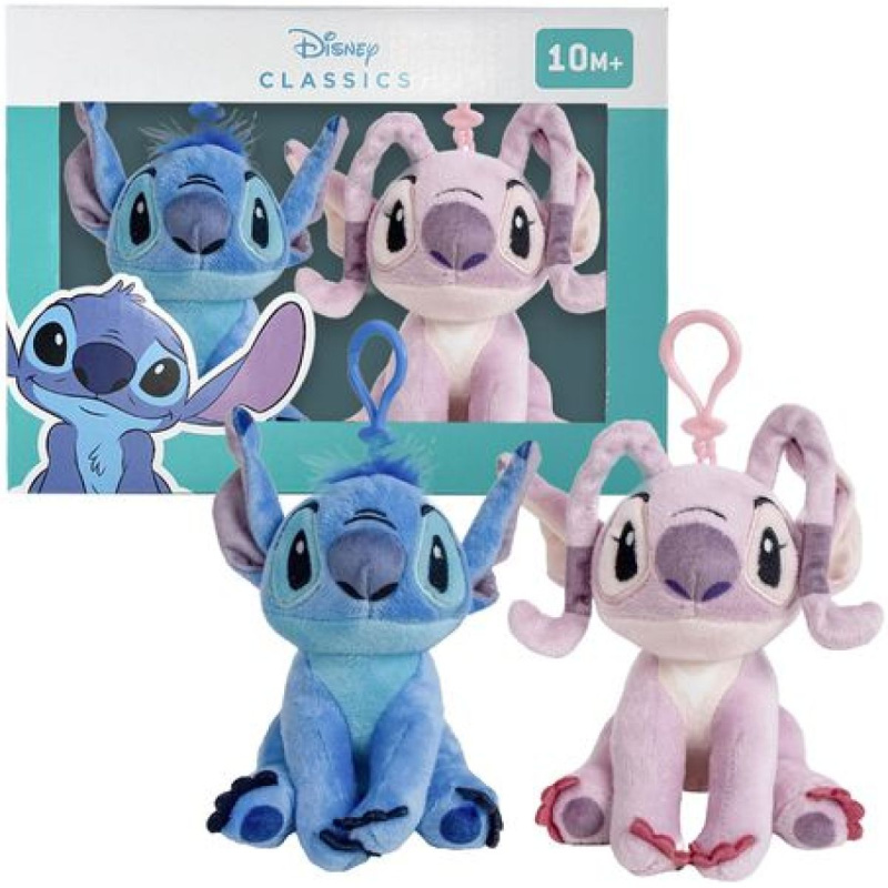 Sada plyšových klipů DISNEY STITCH/ANGEL 2 ks