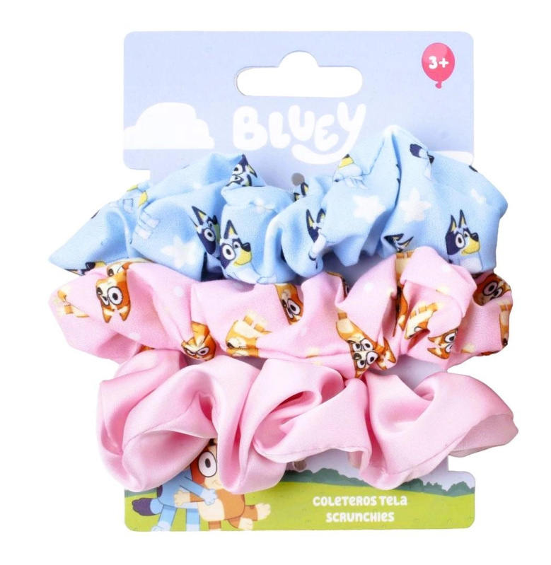 Disney Bluey Scrunchies saténová gumička pro děti 3y+ 3 ks