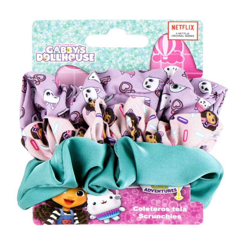 Gabby's Dollhouse Hair Accessories Scrunchies gumičky do vlasů 3 ks
