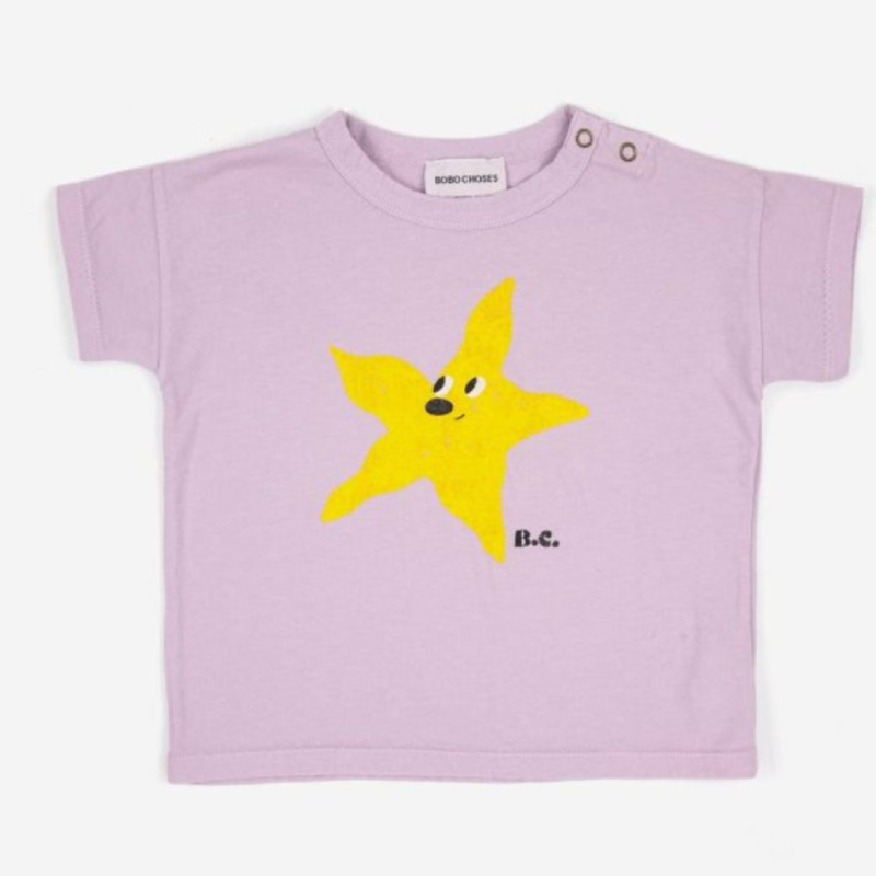 BOBO CHOSES Triko - Starfish LAVENDER Věk: 12M