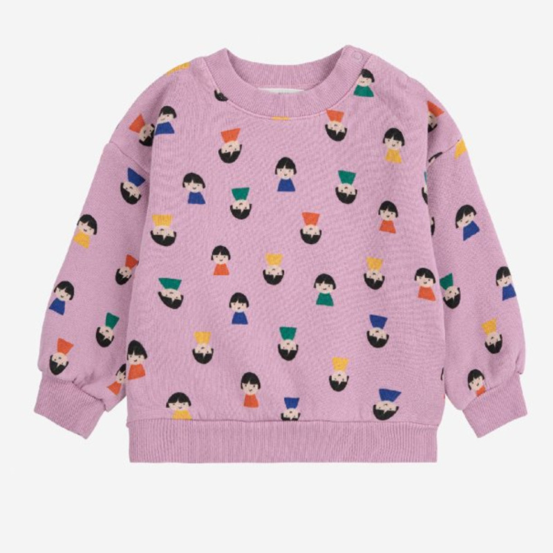 BOBO CHOSES Mikina Game Pawns all over - LAVENDER Velikost: 18m