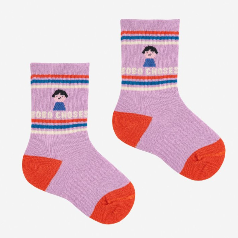 BOBO CHOSES Ponožky Game Pawns short- LAVENDER Velikost: 17-19