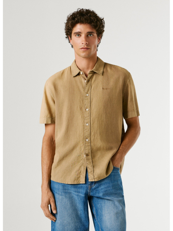 Pepe Jeans pánská hnědá košile