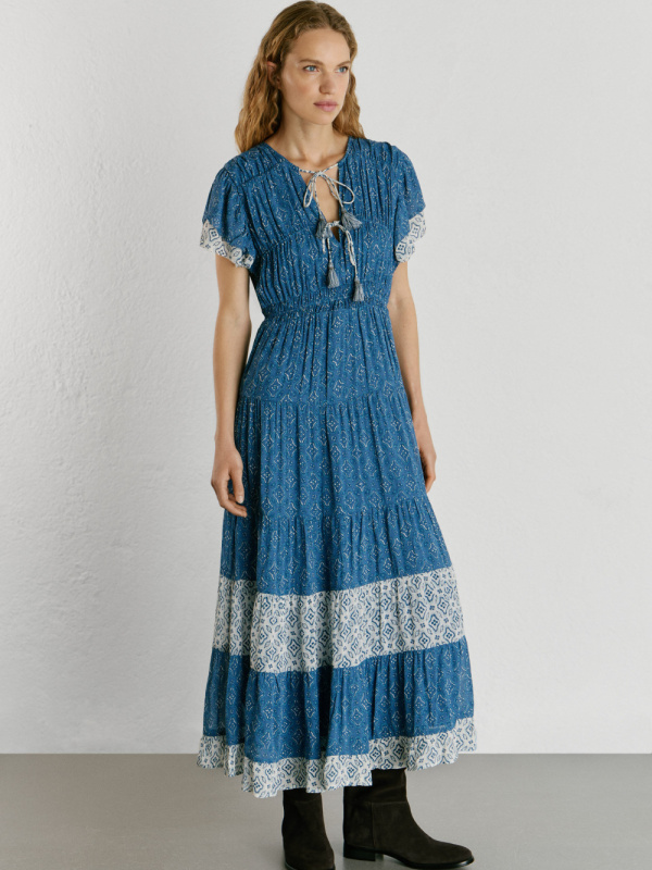 Pepe Jeans dámské modré šaty EVA