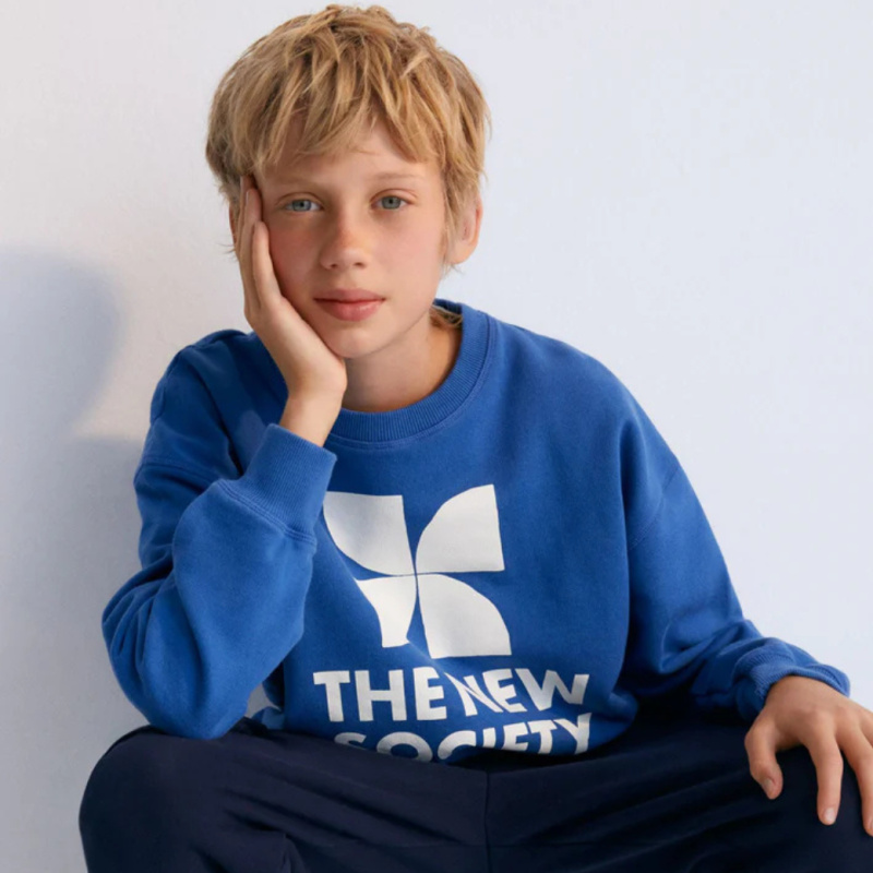 THE NEW SOCIETY Mikina Mykonos - Cobalto Velikost: 4y