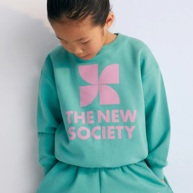 THE NEW SOCIETY Mikina Mykonos - Jade Velikost: 2y