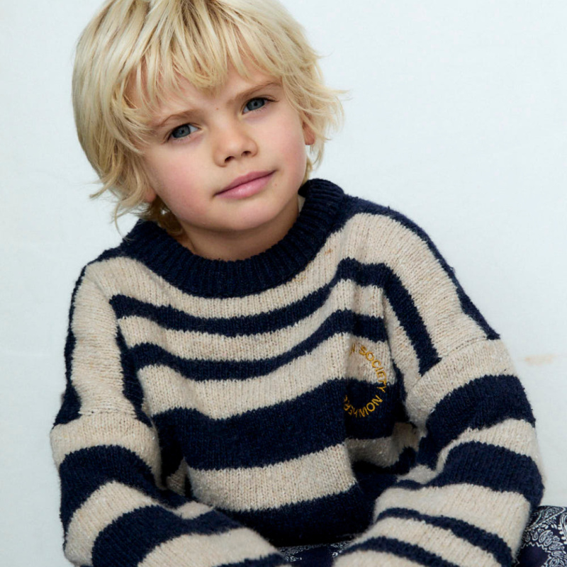 THE NEW SOCIETY Svetr Jorge Jumper Infinite Navy Velikost: 4y
