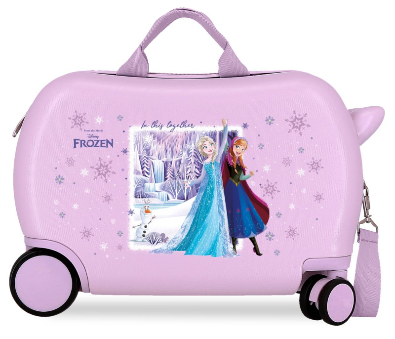 Dětský kufr na kolečkách / odrážedlo Disney Frozen In This Together 24,5 L - fialový
