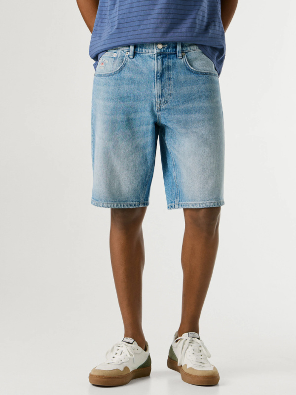 Pepe Jeans pánské modré džínové šortky