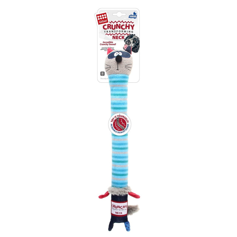 GiGwi Plush Friendz mýval M křupavý krk