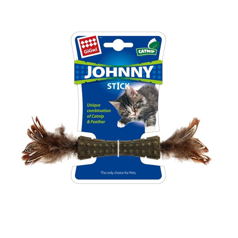 GiGwi Johnny Stick Catnip s oboustr. peříčky