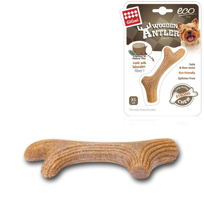 GiGwi Žvýkací parůžky (Wooden Antler), XS