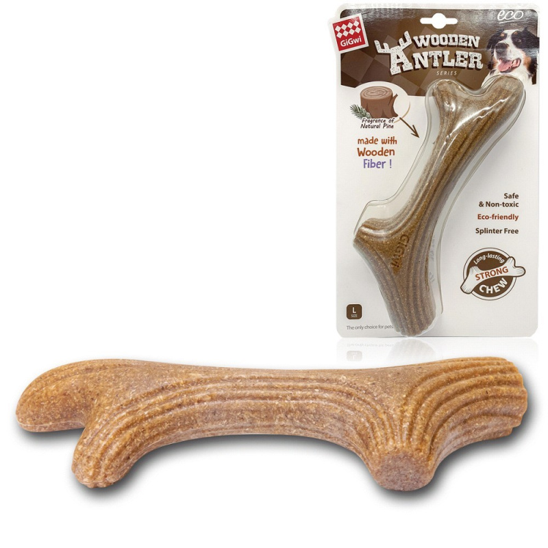 GiGwi Žvýkací parůžky (Wooden Antler), L