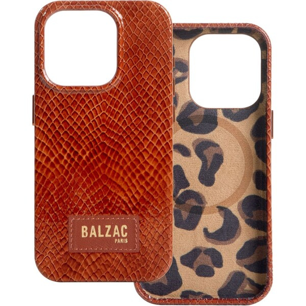 Native Union x Balzac Embossed Cognac MagSafe kryt iPhone 16