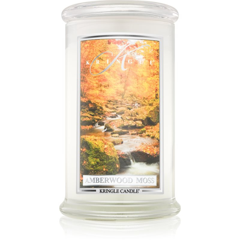 Kringle Candle Amberwood Moss vonná svíčka 624 g