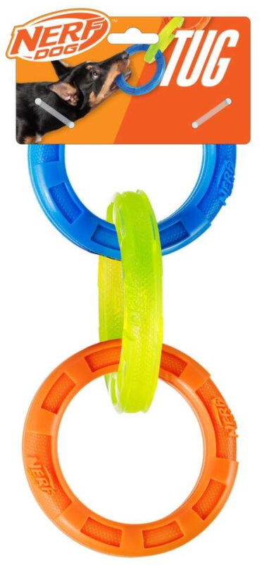 NERF DOG Přetahovadlo se třemi kroužky