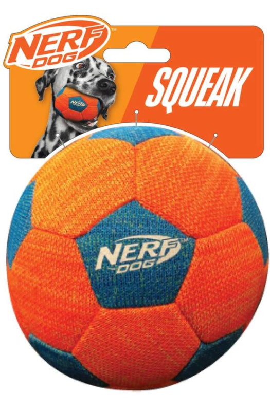 NERF DOG Hračka pro psy X-pletený pískací fotbalový míč 12,5 cm