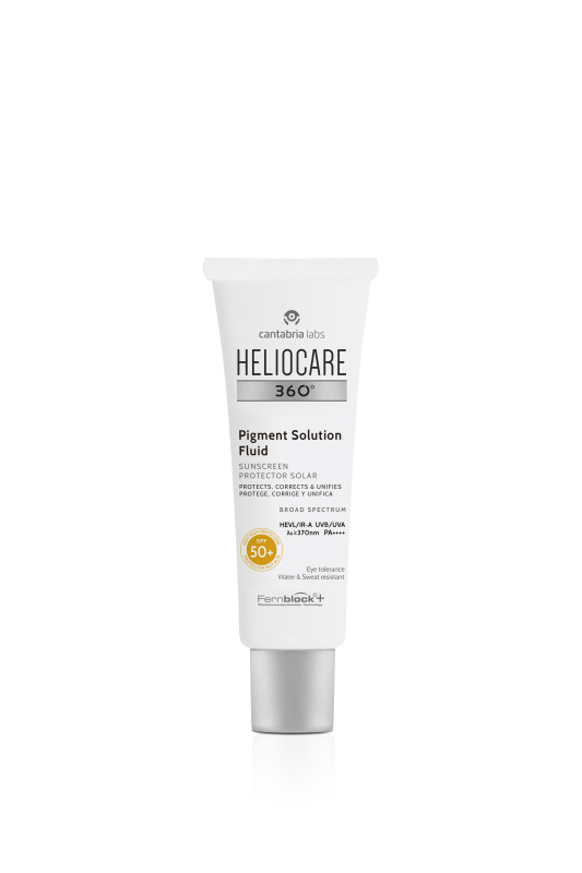 Heliocare 360° Pigment Solution Fluid opalovací fluid na obličej proti pigmentovým skvrnám SPF 50+ 50 ml