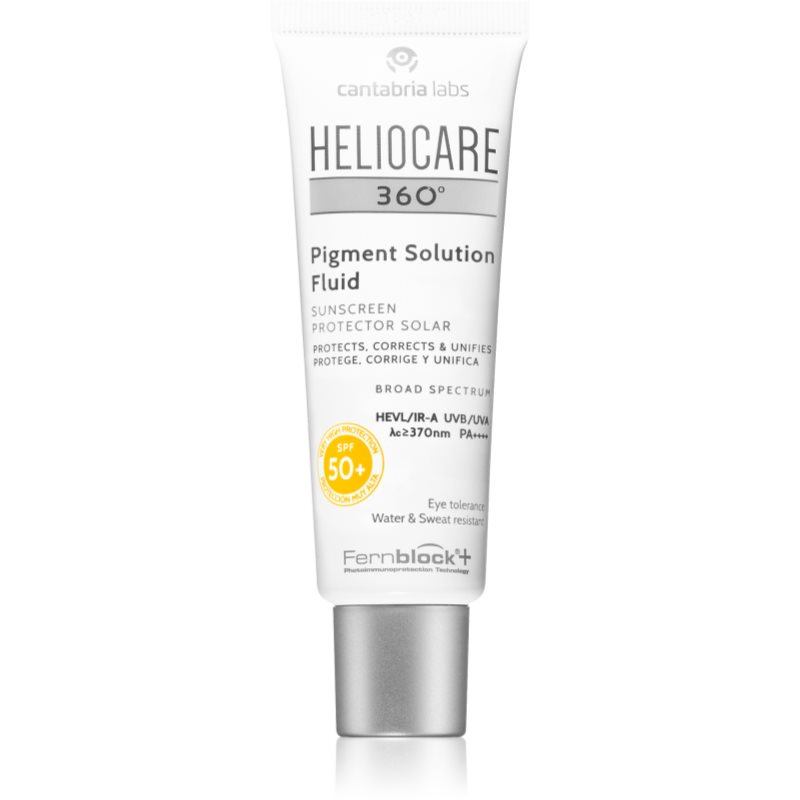 Heliocare 360° Pigment Solution Fluid opalovací fluid na obličej proti pigmentovým skvrnám SPF 50+ 50 ml