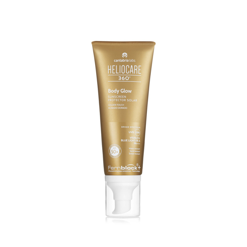 Heliocare 360° Body Glow třpytivý tělový gel na opalování SPF 50+ 100 ml