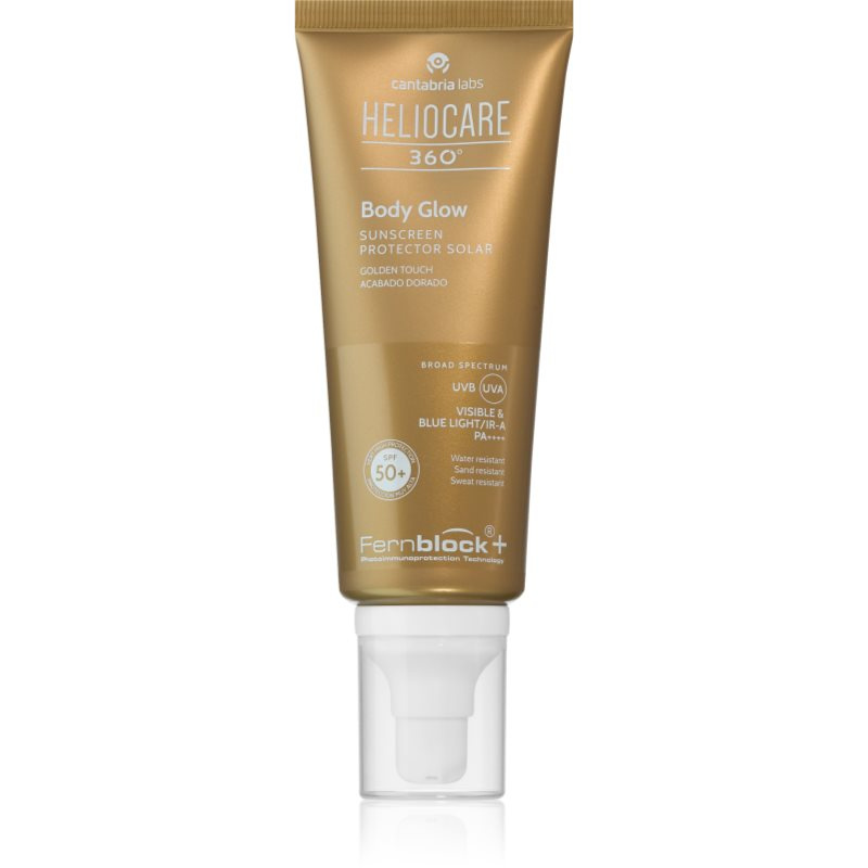 Heliocare 360° Body Glow třpytivý tělový gel na opalování SPF 50+ 100 ml
