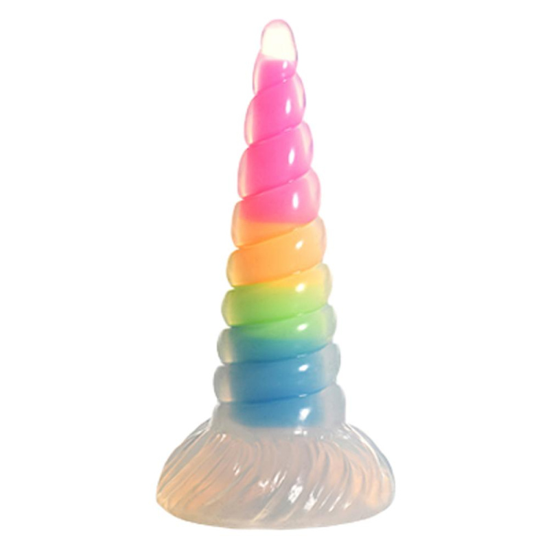 XR Brands dildo UniGlow - Glow-in-the-Dark Rainbow