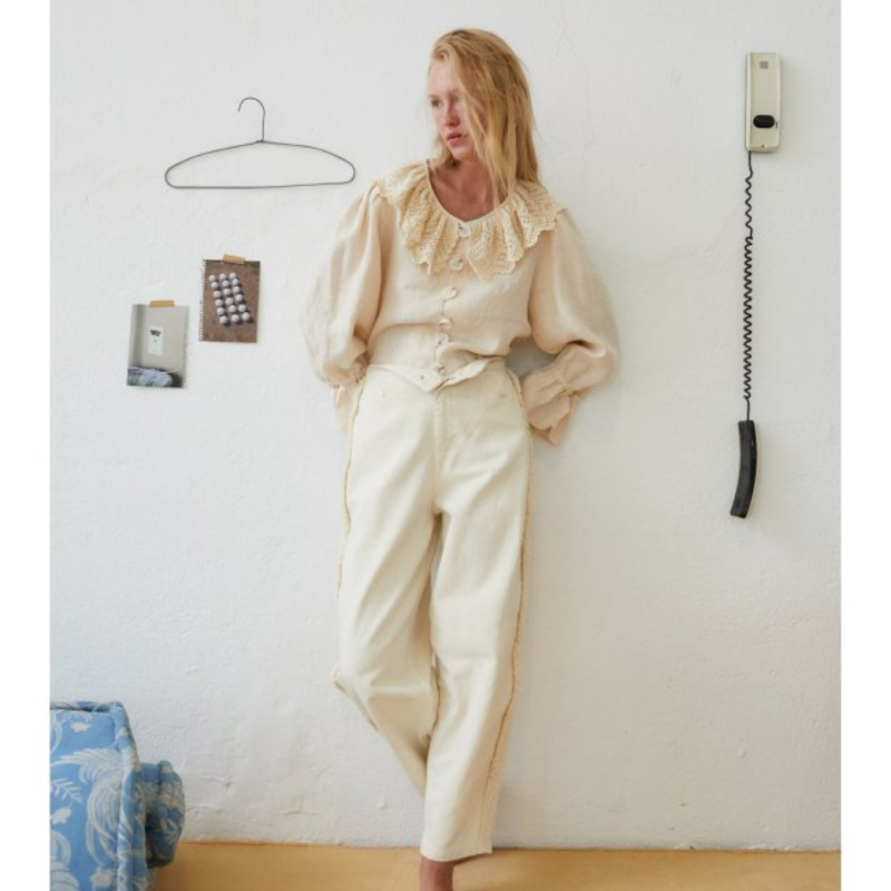 THE NEW SOCIETY Kalhoty California Denim Woman Natural Velikost: L