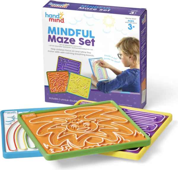 Hand2Mind - Mindful Maze Set – destičky pro zklidnění dětí Hand2Mind