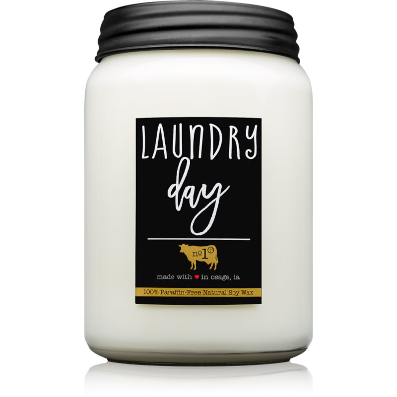 Milkhouse Candle Co. Farmhouse Laundry Day vonná svíčka Mason Jar 737 g
