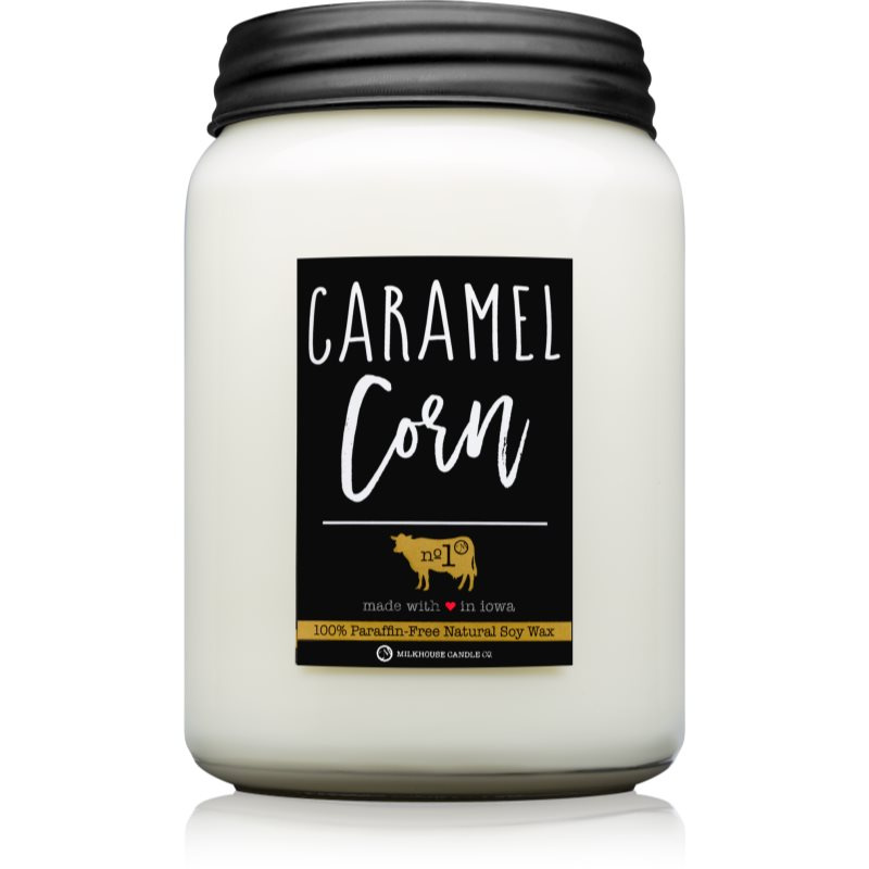 Milkhouse Candle Co. Farmhouse Caramel Corn vonná svíčka Mason Jar 737 g