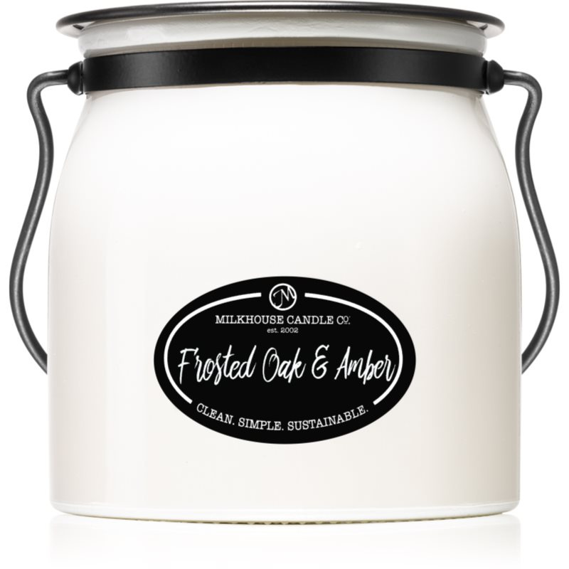 Milkhouse Candle Co. Creamery Frosted Oak & Amber vonná svíčka Butter Jar 454 g