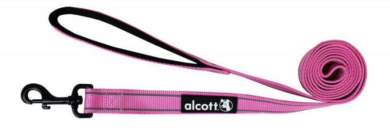 Alcott reflexní vodítko pro psy růžové, velikost L
