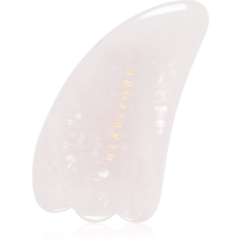 Herbivore Rose Quartz Gua Sha masážní pomůcka 1 ks