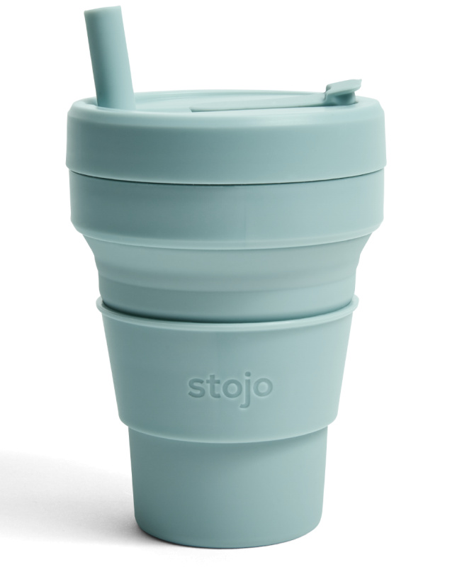 Stojo skládací kelímek Maxi, 470 ml Barva: Akvamarínová