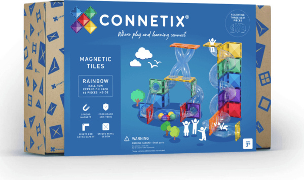 Connetix - Magnetická stavebnice - rozšiřující sada - kuličková dráha 66 dílů Connetix