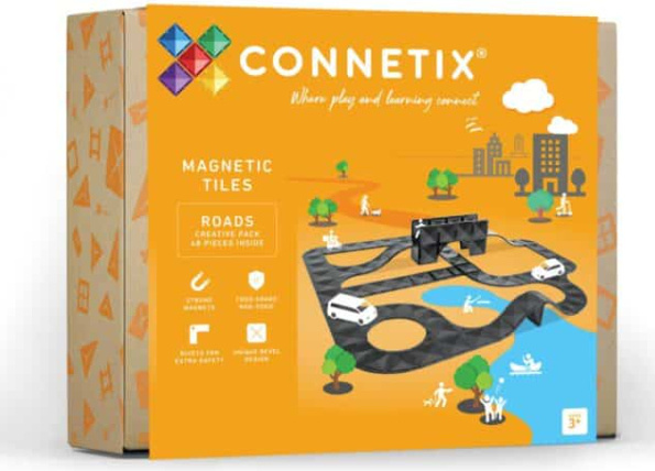 Connetix - Magnetická silnice- black 48 dílů Connetix