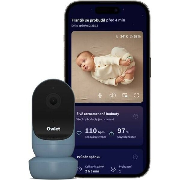 Owlet Cam 2 dětská chůvička modrá
