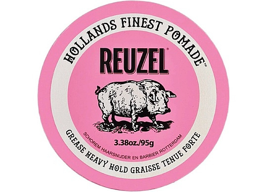 Reuzel Pink Grease Heavy Hold pomáda na vlasy 95 g