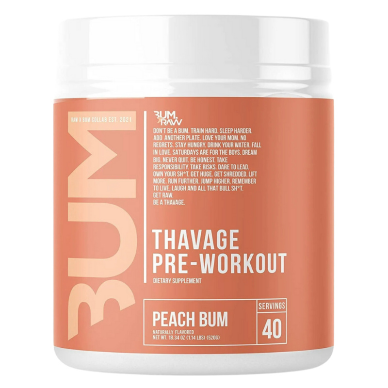 Raw Nutrition Thavage Pre-Workout 520g - ostružinová limonáda
