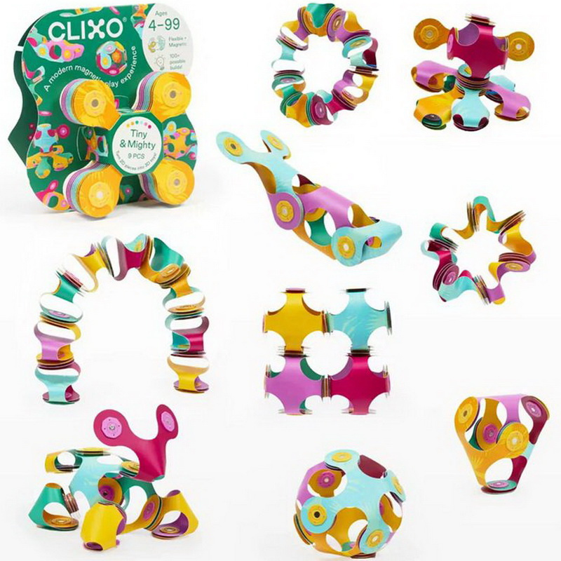 CLIXO - Tiny &amp; Mighty Jungle magnetická stavebnice, 9 kusů