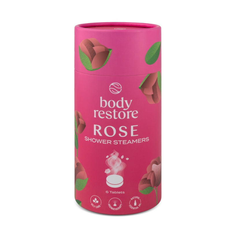 Body Restore Rose Shower Steamers tablety do sprchy s vůní růží 6 ks