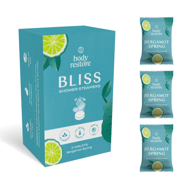Body Restore Bliss Shower Steamers tablety do sprchy vůně Bergamot Spring 3 ks