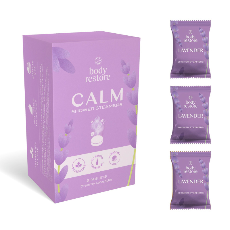 Body Restore Lavender Shower Steamers tablety do sprchy s vůní levandule 3 ks