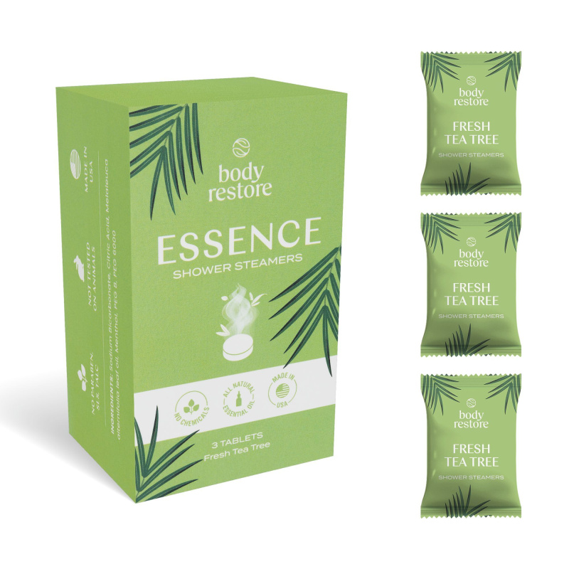 Body Restore Essence Shower Steamers tablety do sprchy vůně Tea Tree 3 ks