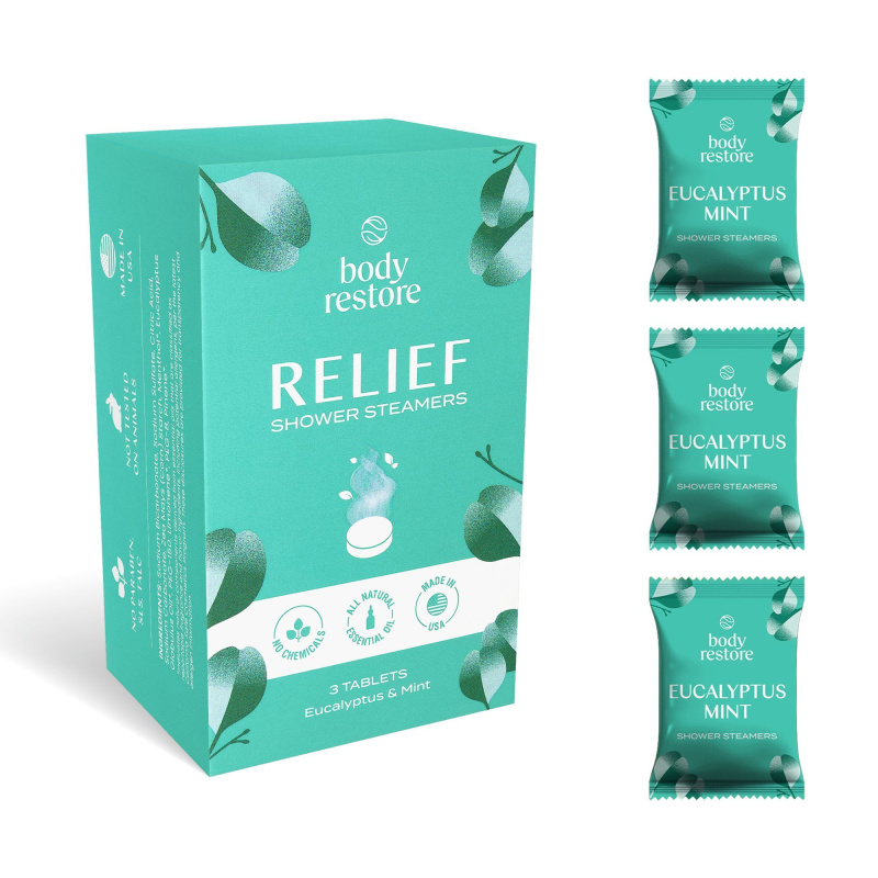 Body Restore Eucalyptus & Mint Shower Steamers tablety do sprchy 3 ks