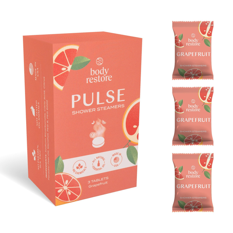 Body Restore Pulse Shower Steamers tablety do sprchy Grapefruit 3 ks