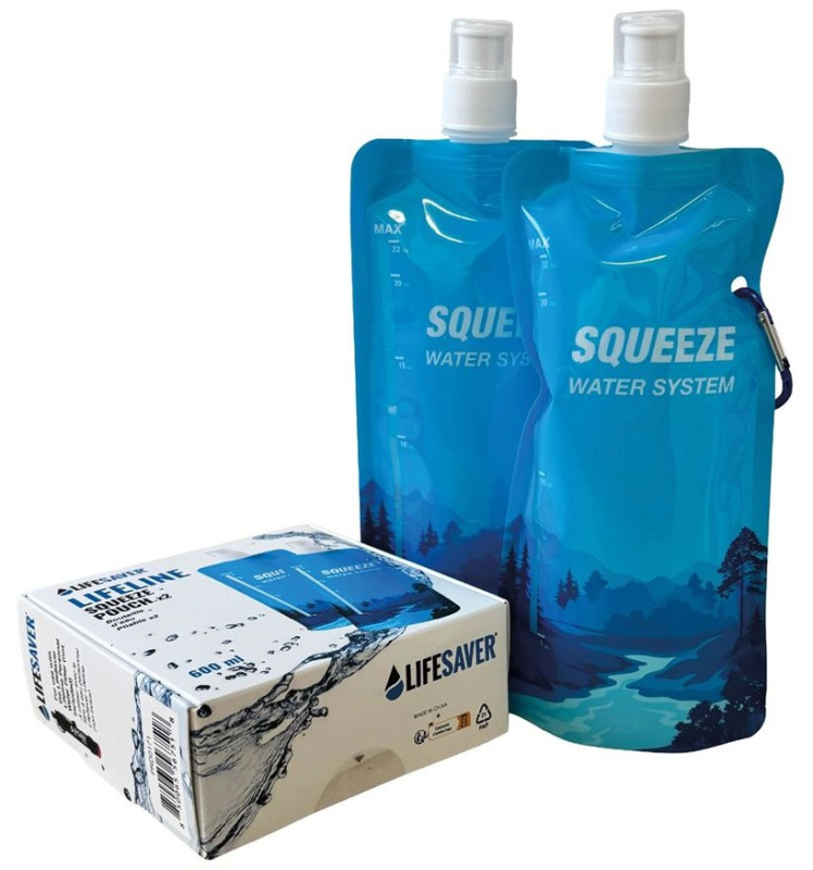 Lifesaver skládací láhev pro lifeline squeeze pouch 2 ks
