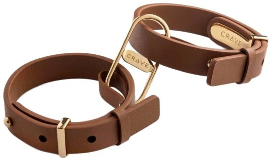 Leather Bracelet Cuffs - Tan & 24kt Gold Plated